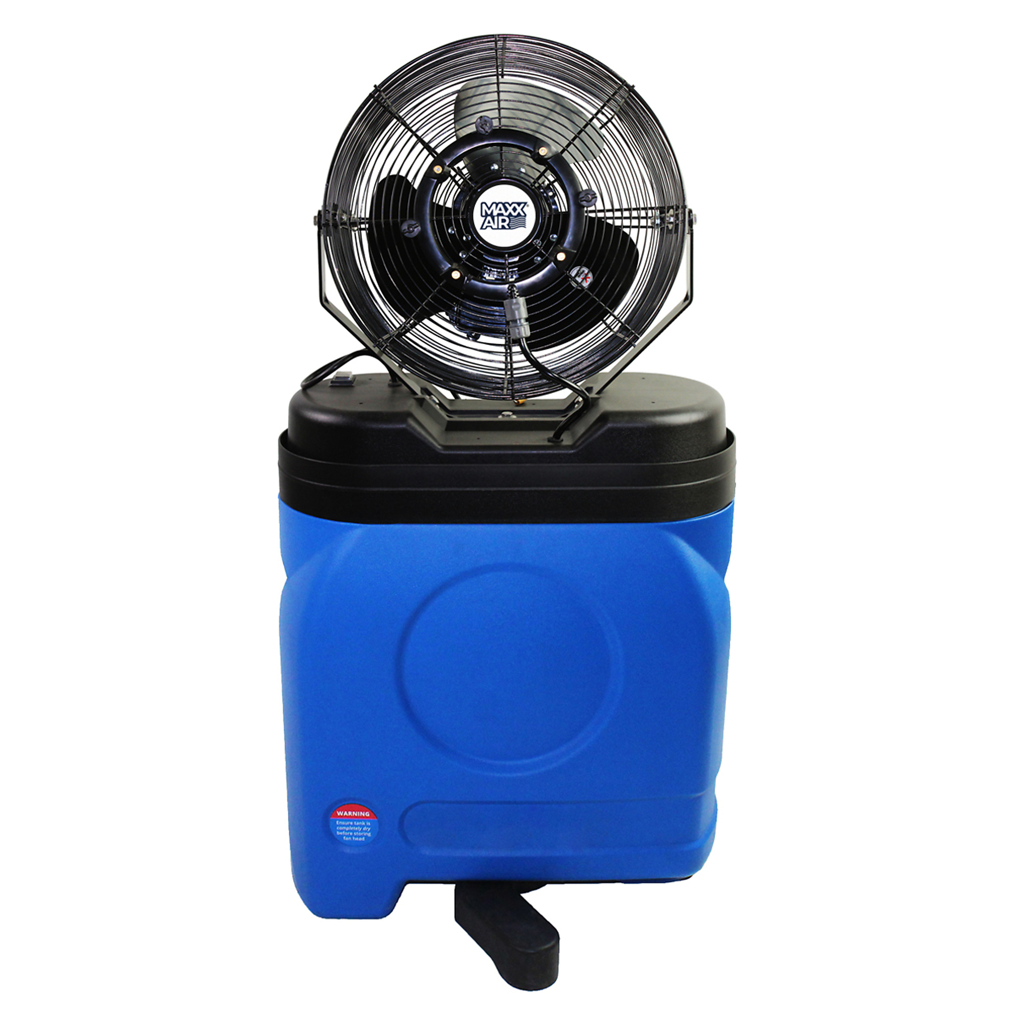 Maxx Air, 14in. 3-Speed Misting Fan with 20 Gal. Tank, Fan Diameter 14 in, Air Delivery 100 cfm, Model# CDMP1420BLU